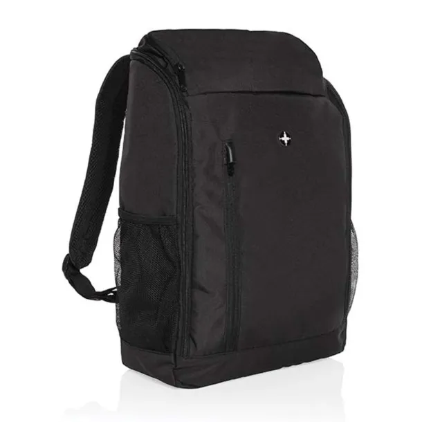  Swiss Peak AWARE™ easy access 15" laptop backpack - Swiss Peak Black 