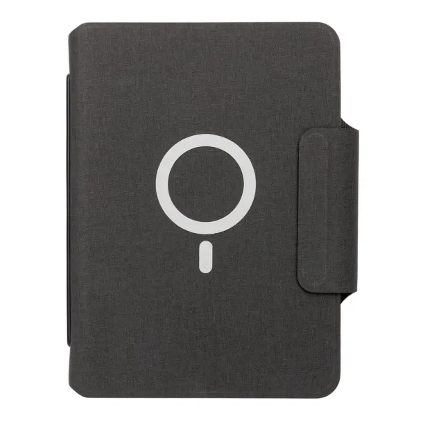  Notes s bežičnim powerbankom - 10W, A5 - XD Xclusive Crna