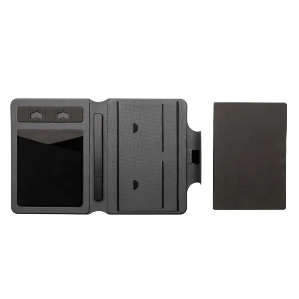  Notes s bežičnim powerbankom - 10W, A5 - XD Xclusive Crna