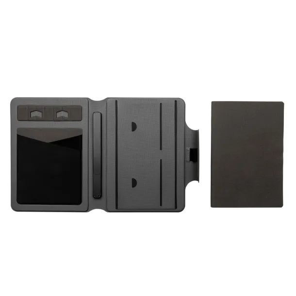  Notes s bežičnim powerbankom - 10W, A5 - XD Xclusive Crna