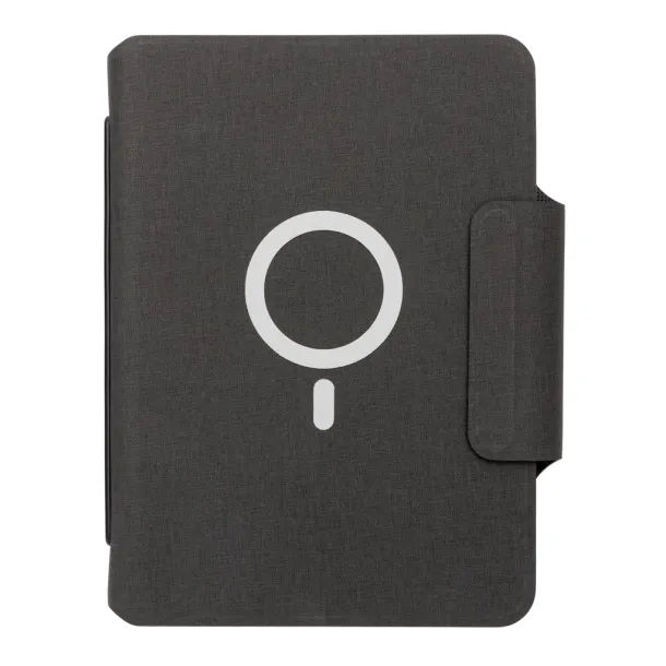  Notes s bežičnim powerbankom - 10W, A5 - XD Xclusive Crna