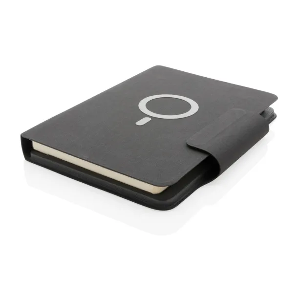  Artic Magnetic 10W wireless charging A5 notebook - XD Xclusive Black 