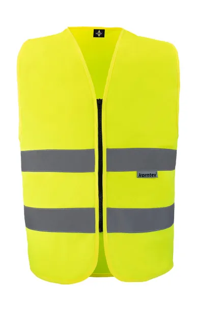  Safety Vest with Zipper "Cologne" - Korntex Yellow