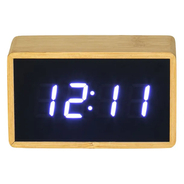 PLUTO Digital LCD desk clock Cream Bež