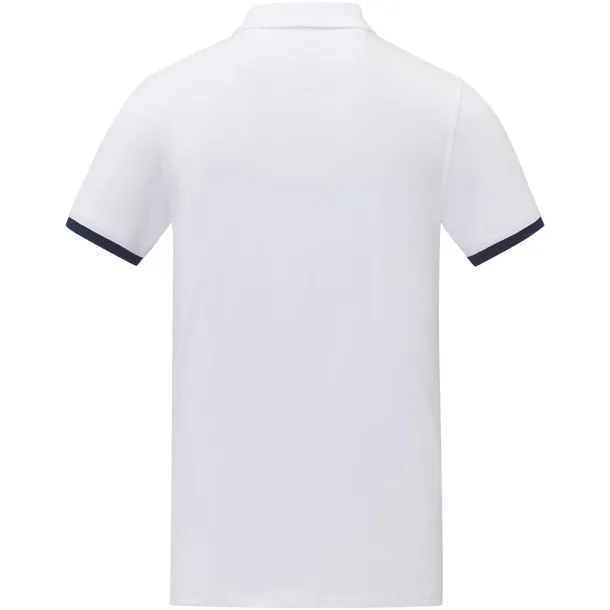 Morgan short sleeve men's duotone polo - Elevate Life White