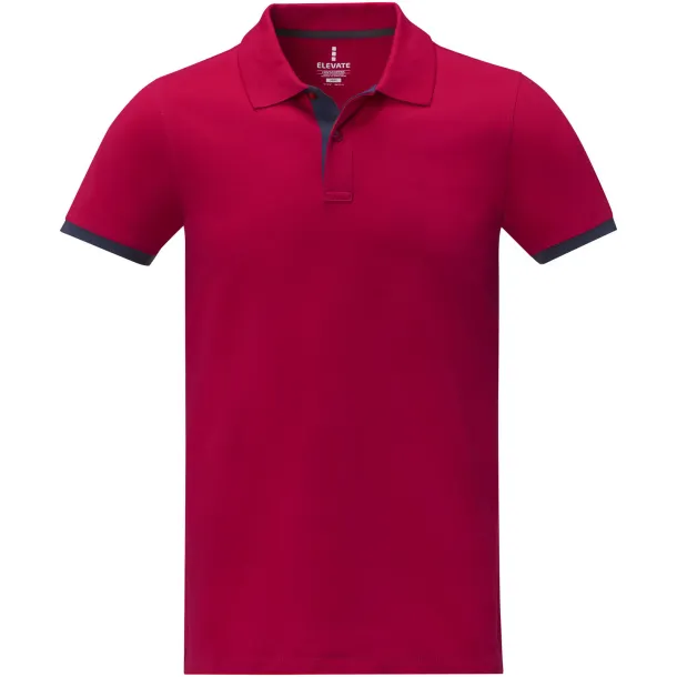 Morgan short sleeve men's duotone polo - Elevate Life Red