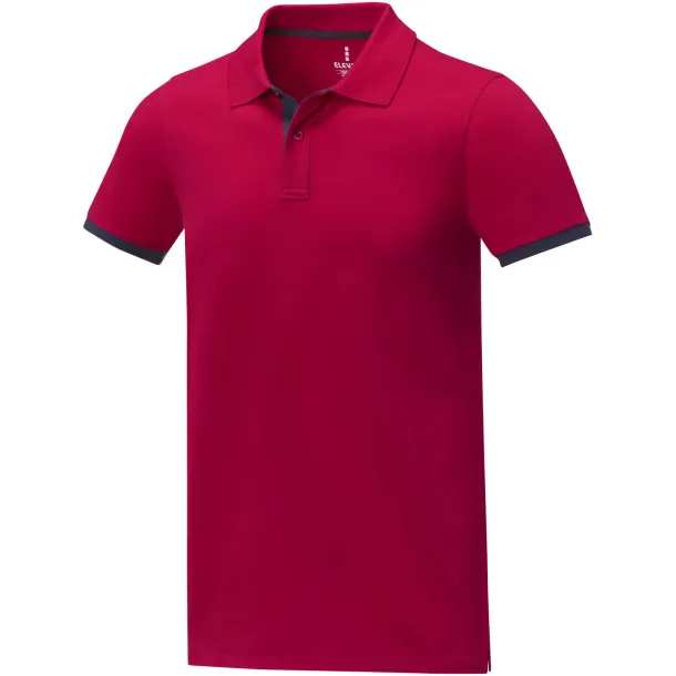 Morgan short sleeve men's duotone polo - Elevate Life Red