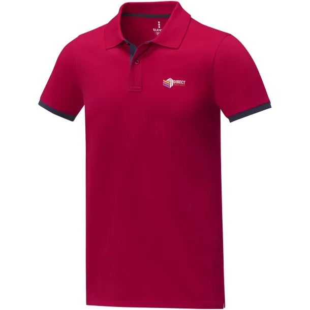 Morgan short sleeve men's duotone polo - Elevate Life Red