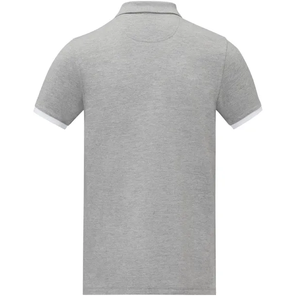 Morgan short sleeve men's duotone polo - Elevate Life Heather grey