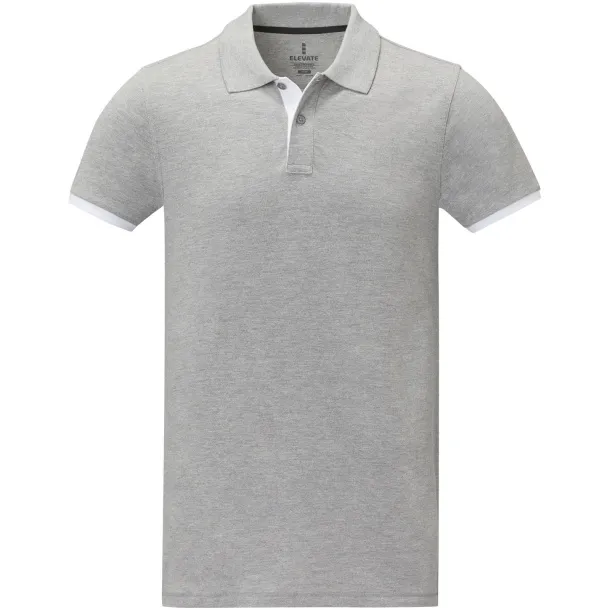 Morgan short sleeve men's duotone polo - Elevate Life Heather grey