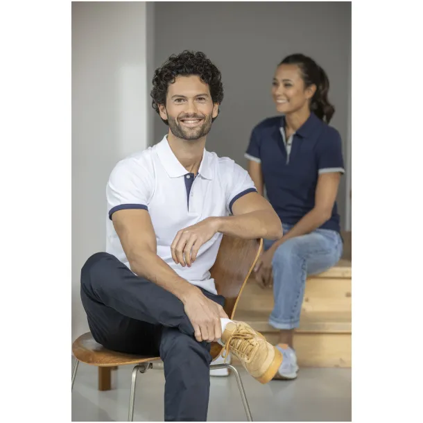 Morgan short sleeve men's duotone polo - Elevate Life Crna