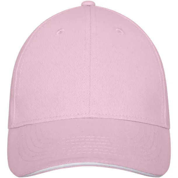 Darton 6 panel sandwich cap - Elevate Life Light pink