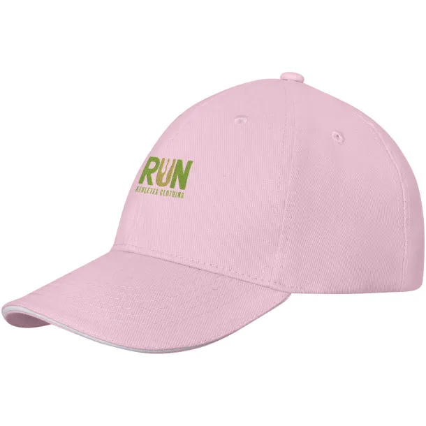 Darton 6 panel sandwich cap - Elevate Life Light pink