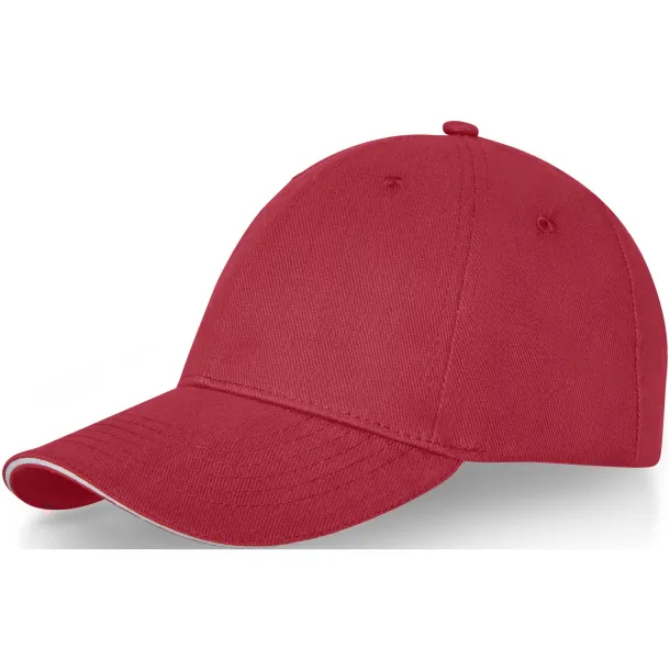 Darton 6 panel sandwich cap - Elevate Life Red