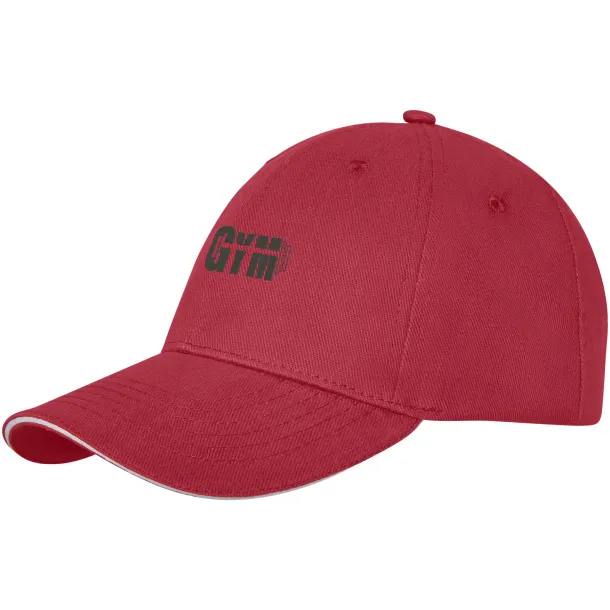 Darton 6 panel sandwich cap - Elevate Life Red