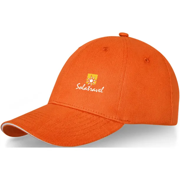 Darton 6 panel sandwich cap - Elevate Life Orange