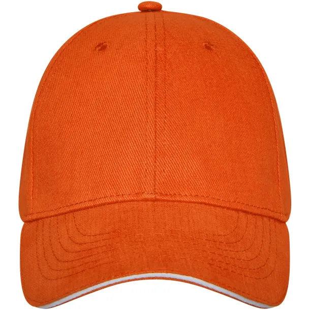 Darton 6 panel sandwich cap - Elevate Life Orange