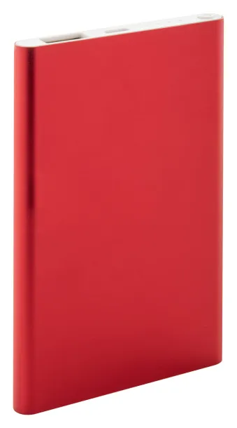 FlatFour USB prijenosna baterija, 4000 mAh Crvena