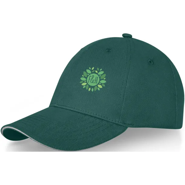 Darton 6 panel sandwich cap - Elevate Life Forest green