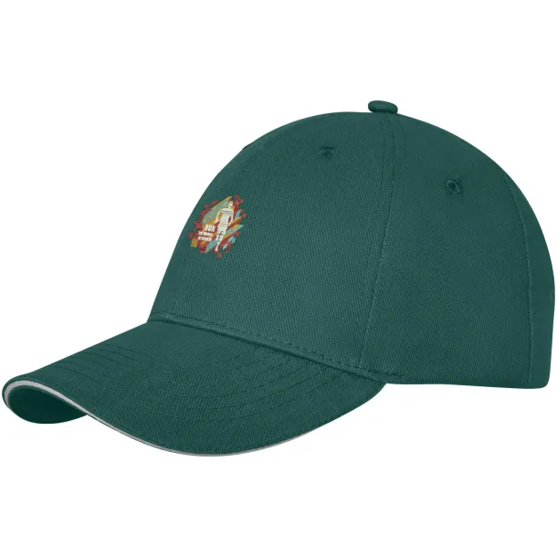 Darton 6 panel sandwich cap - Elevate Life Forest green