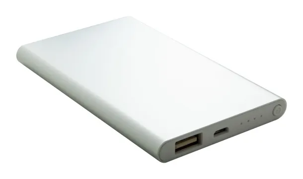 FlatFour USB prijenosna baterija, 4000 mAh Srebrna