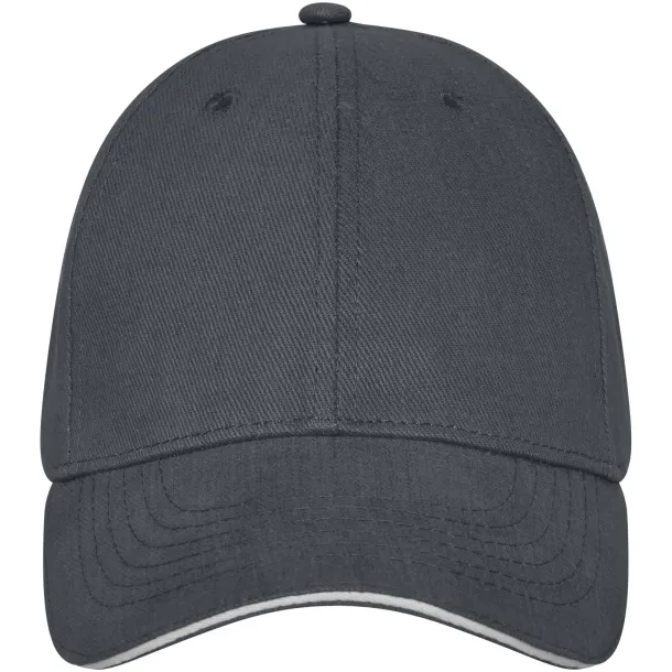 Darton 6 panel sandwich cap - Elevate Life Storm grey