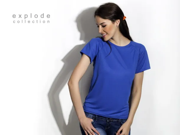 RECORD LADY women’s sport T shirt - EXPLODE Royal blue