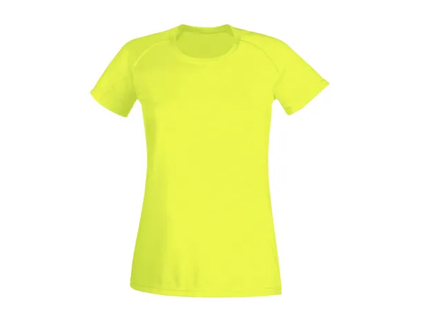 RECORD LADY women’s sport T shirt - EXPLODE Neon yellow