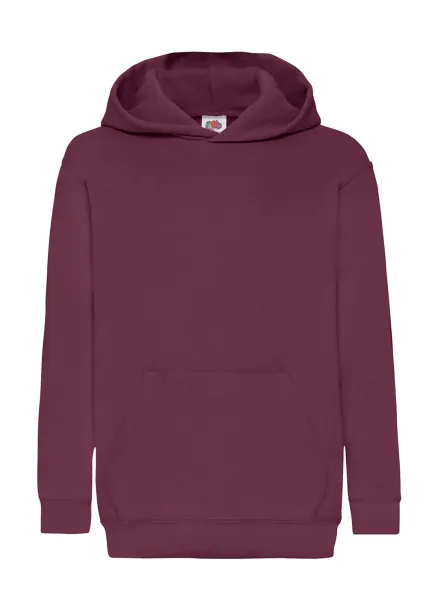  Klasični dječji hoodie - Fruit of the Loom burgundac