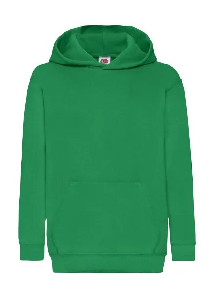  Klasični dječji hoodie, 280 g/m² - Fruit of the Loom Kelly zelena