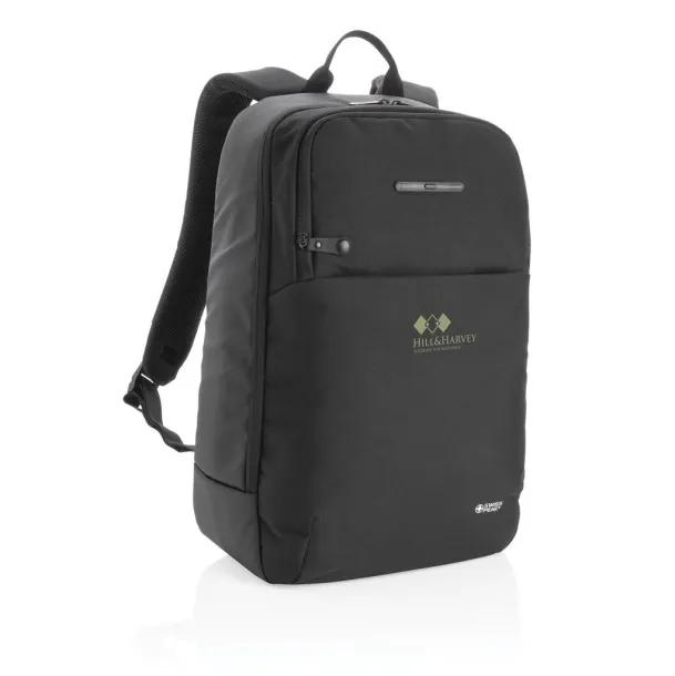  Swiss Peak laptop backpack with UV-C sterilizer pocket - Swiss Peak Black 