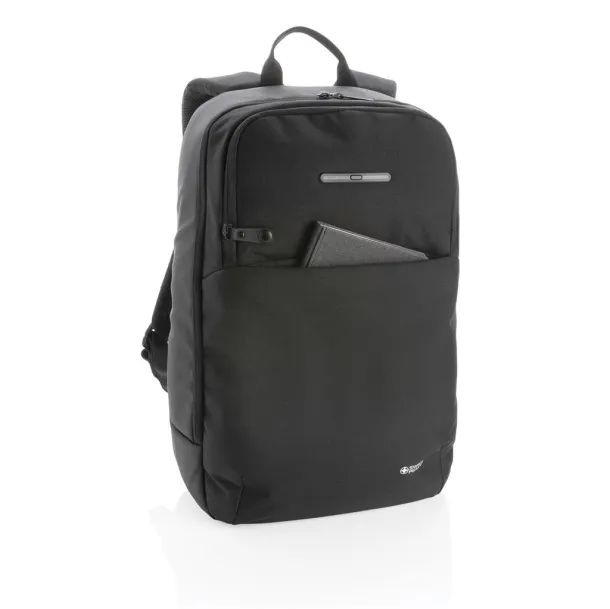  Swiss Peak laptop backpack with UV-C sterilizer pocket - Swiss Peak Black 