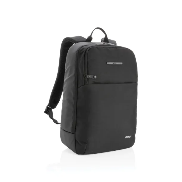  Swiss Peak laptop backpack with UV-C sterilizer pocket - Swiss Peak Black 