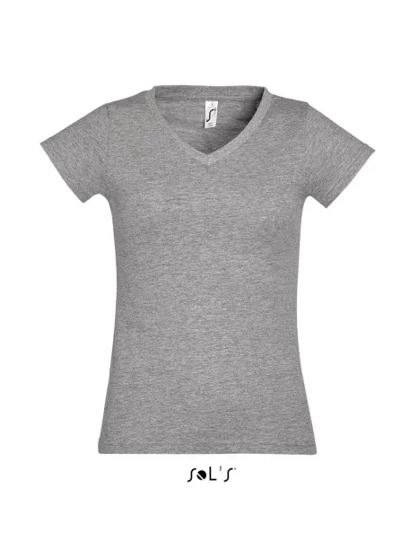  SOL'S MOON - WOMEN’S V-NECK T-SHIRT - SOL'S Grey Melange