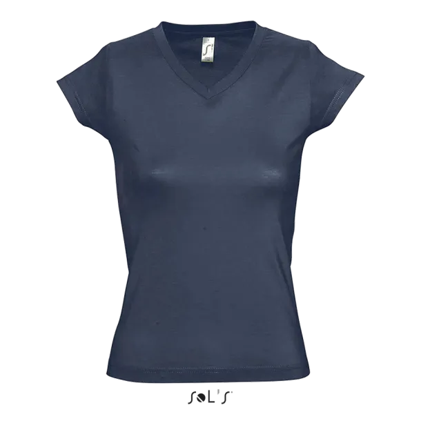  Ženska majica kratkih rukava s V izrezom, 150 g/m2 - SOL'S Denim