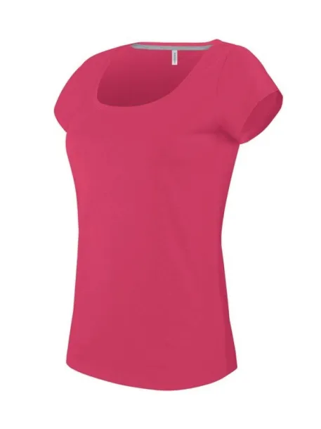  LADIES’ BOAT NECK SHORT-SLEEVED T-SHIRT - Kariban Fuchsia