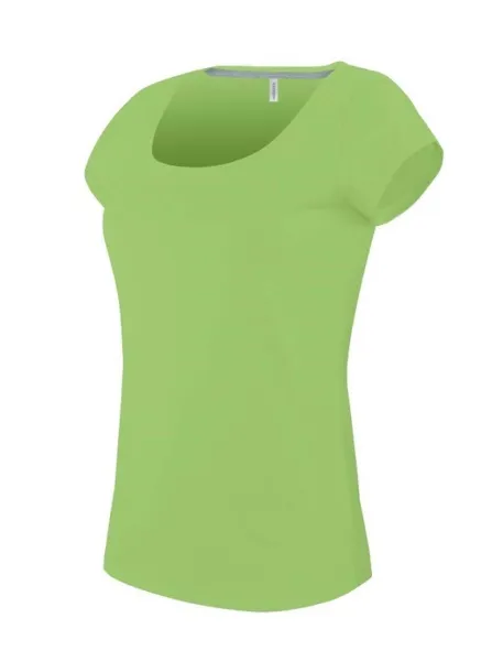  LADIES’ BOAT NECK SHORT-SLEEVED T-SHIRT - Kariban Lime