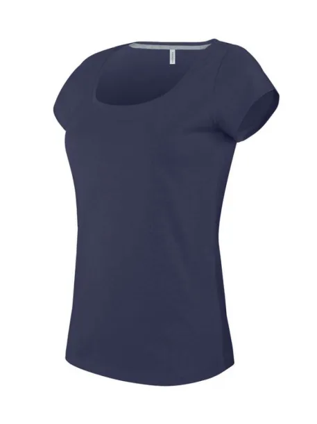  LADIES’ BOAT NECK SHORT-SLEEVED T-SHIRT - Kariban Navy