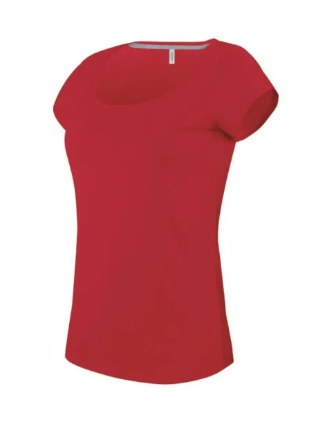  LADIES’ BOAT NECK SHORT-SLEEVED T-SHIRT - Kariban Red