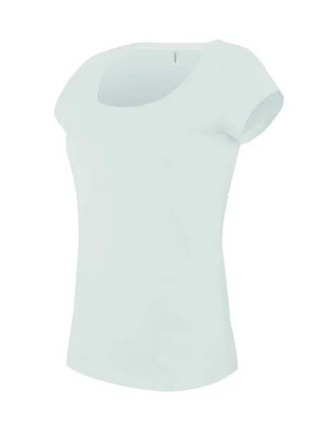  LADIES’ BOAT NECK SHORT-SLEEVED T-SHIRT - Kariban White