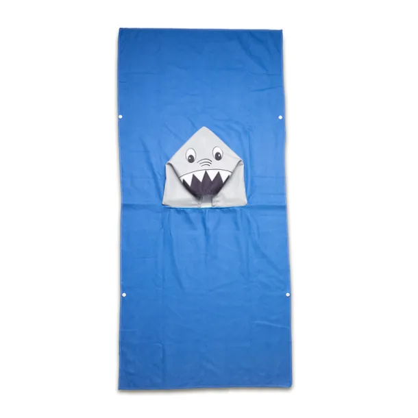 SHARKY poncho-towel with a hood Blue