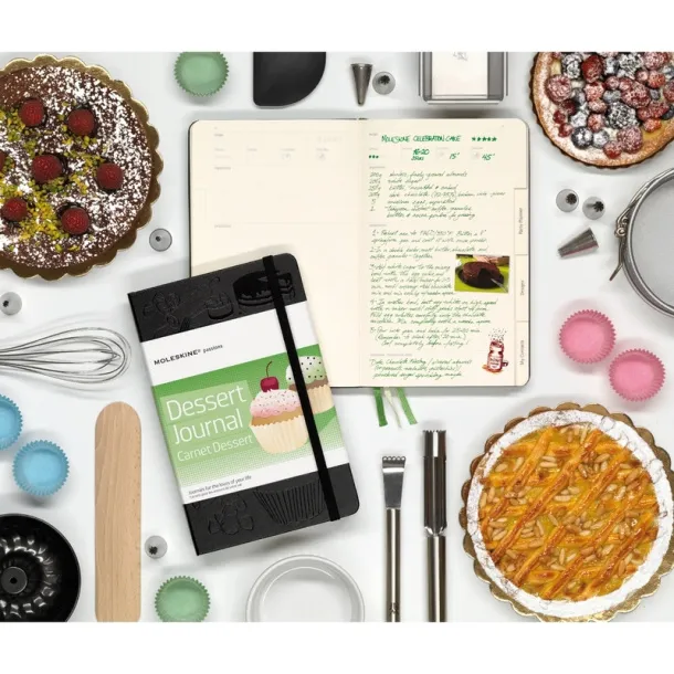  Moleskine Dessert Journal, notes za recepte black