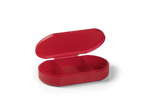 DAILY plastic pill box Red