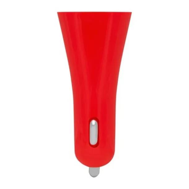  USB auto punjač red