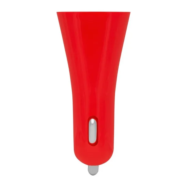  USB auto punjač red