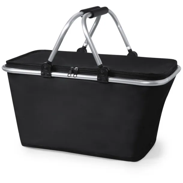  Foldable shopping basket, cooler bag black