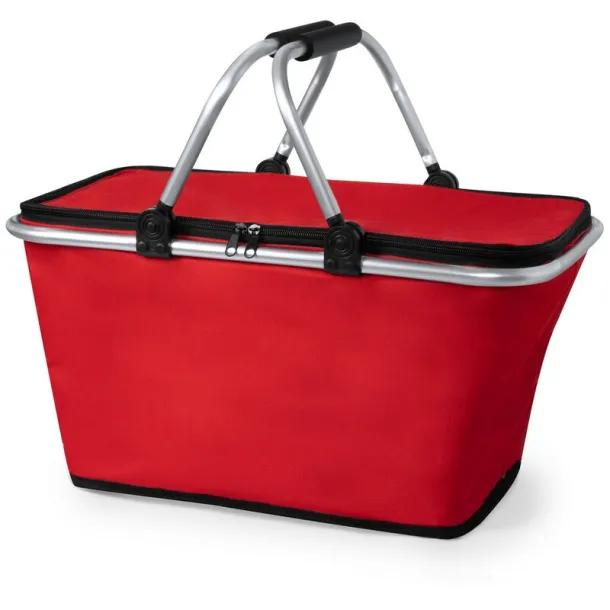  Foldable shopping basket, cooler bag red