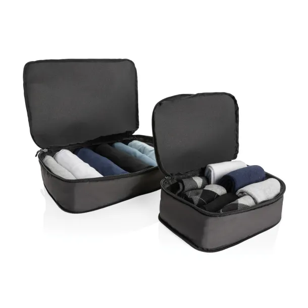  Swiss Peak Ridge AWARE™ RPET compression travel cubes 2pc - Swiss Peak Black 