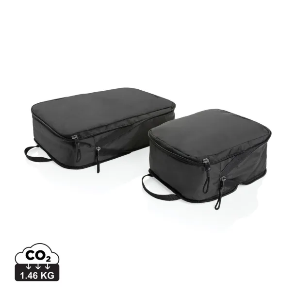  Swiss Peak Ridge AWARE™ RPET compression travel cubes 2pc - Swiss Peak Black 