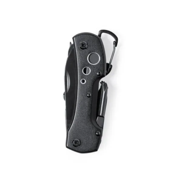  Multifunctional tool, pocket knife, 13 functions, carabiner black